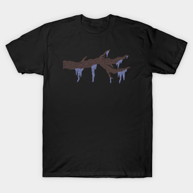 Tree branch with icicles T-Shirt by calenbundalas